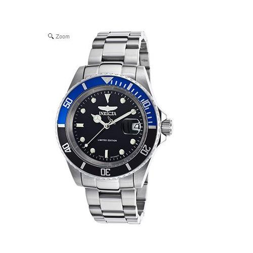 Invicta 9937C Stainless Steel Coin Edge Pro Diver Black Dial Swiss Automatic ...