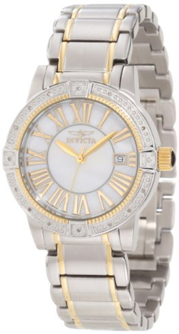 Invicta Women's 13957 Angel Diamond-Accented Two-Tone Stainless Steel Brace...