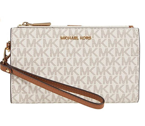 Michael Kors Jet Set Double Zip Wristlet Vanilla One Size 32F1GJ6W4B-150