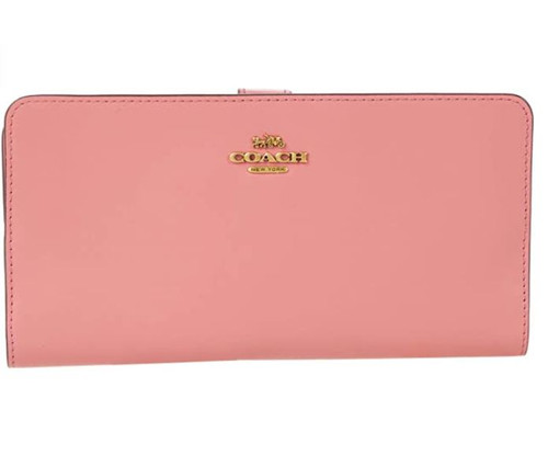 COACH Smooth Leather Skinny Wallet B4/Taffy One Size 58586-B4RZH