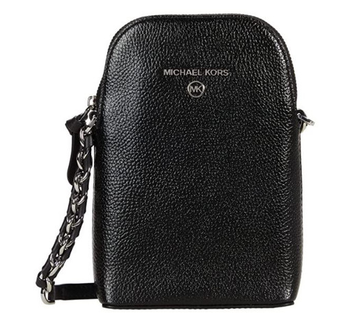 Michael Kors Jet Set Charm Small North/South Chain Phone Crossbody Black One Size 32T0ST9C1L-001