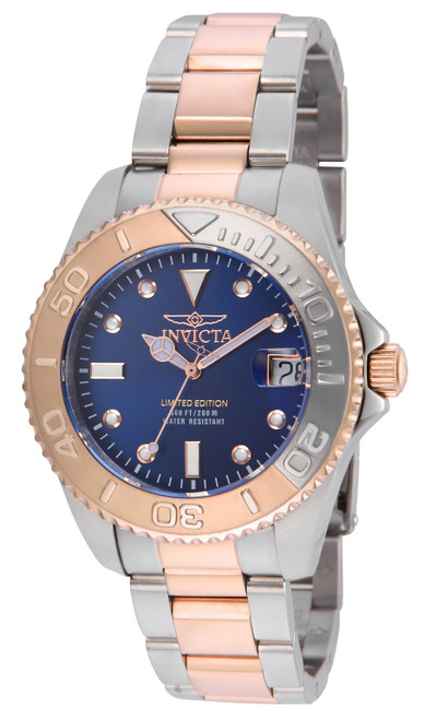 Invicta Women's 24635 Pro Diver Quartz 3 Hand Blue Dial Watch