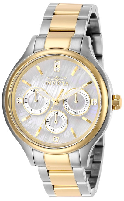 Invicta Women's 28655 Angel Quartz 3 Hand White Dial Watch