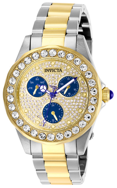 Invicta Women's 28460 Angel Quartz Chronograph Pave, Gold Dial Watch