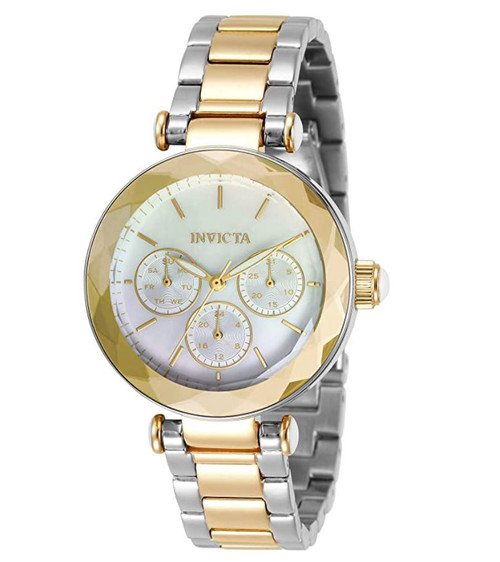 Invicta Women's Angel Quartz Watch with Stainless Steel Strap, Two Tone, 16 (Model: 31302) 31302