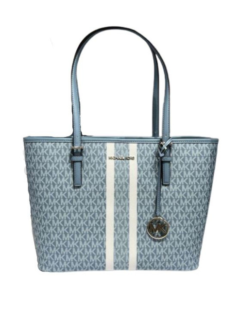 Michael Kors Women's Jet Set Travel Md Carryall Tote (Medium, Chambray) 35S2STVT2V-chmbry