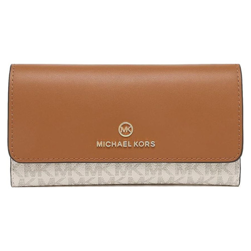 Michael Kors Jet Set Charm Large Trifold Wallet Vanilla/Acorn One Size 32F1GT9E3B-149