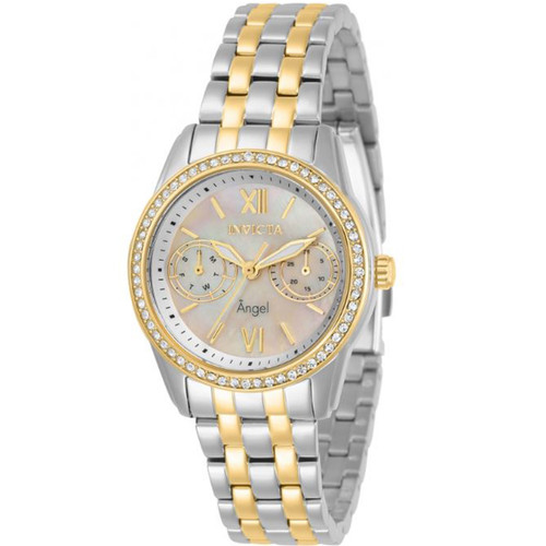 Invicta Women's Angel Quartz Watch with Stainless Steel Strap, Silver, 16 (Model: 31380) 31380