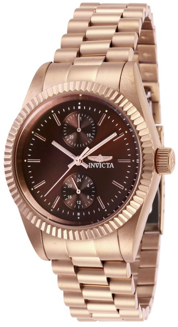 Invicta Lady 29449 Specialty Quartz 3 Hand Brown Dial Watch