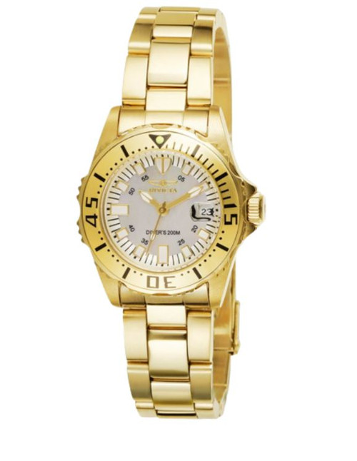 Invicta Women's 2963 Pro Diver Quartz 3 Hand Champagne Dial Watch