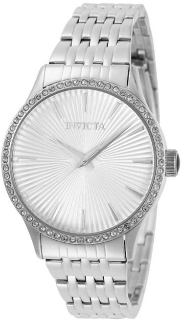 Invicta Women's 31945 Angel Quartz 3 Hand Silver Dial Watch