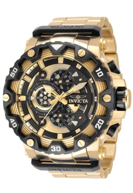 Invicta Men's 35229 Specialty Quartz Multifunction Black, Gold Dial Watch