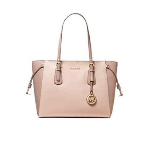 MICHAEL Michael Kors Voyager Medium Top Zip Tote (SFTPINK/FAWN) 30H9GV6T2L-SFTPINK/FAWN