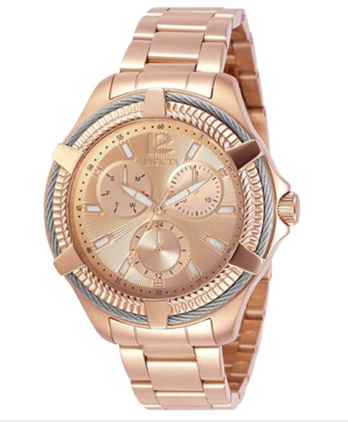 Invicta Women's Bolt Quartz Watch with Stainless Steel Strap, Rose Gold, 18 (Model: 30898)