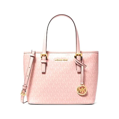 Michael Kors XS Carry All Jet Set Travel Womens Tote (DK PWDR BLSH) 35T9GTVT0B-424
