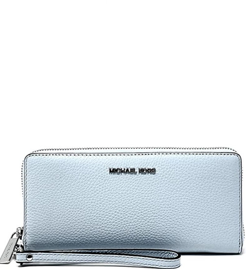 Michael Kors Women's Jet Set Travel Zip Around Continental Wallet 35F7STVE7L-pale ocean