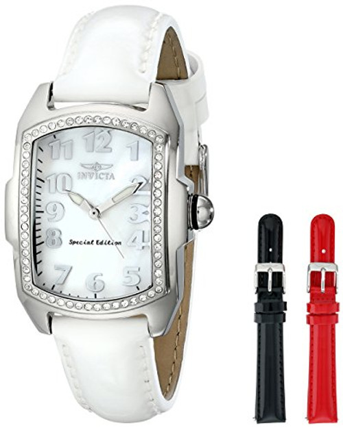 Invicta Women's 13612 Lupah Crystal-Accented Watch with Interchangeable Patent-Leather Band