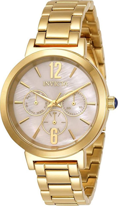 Invicta Women's 31084 Angel Quartz Chronograph Gold Dial Watch