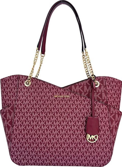 Michael Kors Jet Set Travel Large Chain Shoulder Tote (Mulberry Multi) 35F1GTVT3B-mulbmt