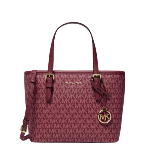 Michael Kors XS Carry All Jet Set Travel Womens Tote (MULBERRY MLT) 35T9GTVT0B-mulbmt