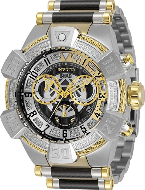 Invicta Men's 33665 SHAQ Quartz Chronograph Black Dial Watch