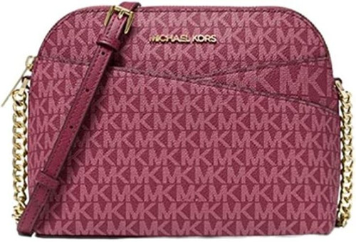 Michael Kors Jet Set Medium Crossbody Leather Handbag (Mulberry Multi) 35F1GTVC6B-mulbmt