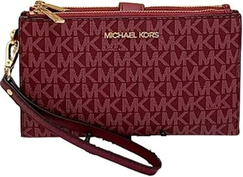 Michael Kors Jet Set Travel Double Zip Wristlet - Signature PVC (MULBERRY MULTI) 35F8GTVW0B-mulbmt