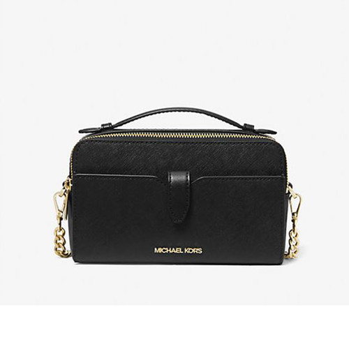 Michael Kors Medium Double Zip Phone Crossbody (Brown) 35F2GTTC2B