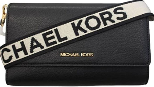 Michael Kors Jet Set Travel Multifunction Phone Crossbody Bag (Black)) 35F2GTTC8L-001