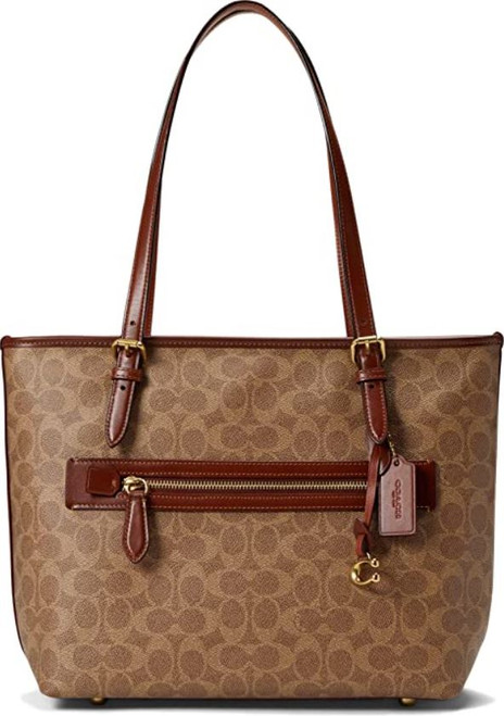 COACH Women's Coated Canvas Signature Day Tote Tan Rust C6336-B4NQ4 One Size