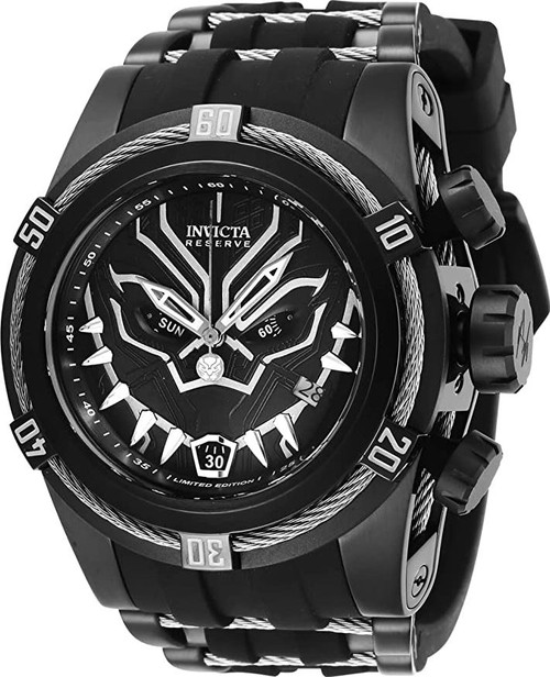 Invicta Men's 27007 Marvel Quartz Chronograph Black, Silver Dial Watch