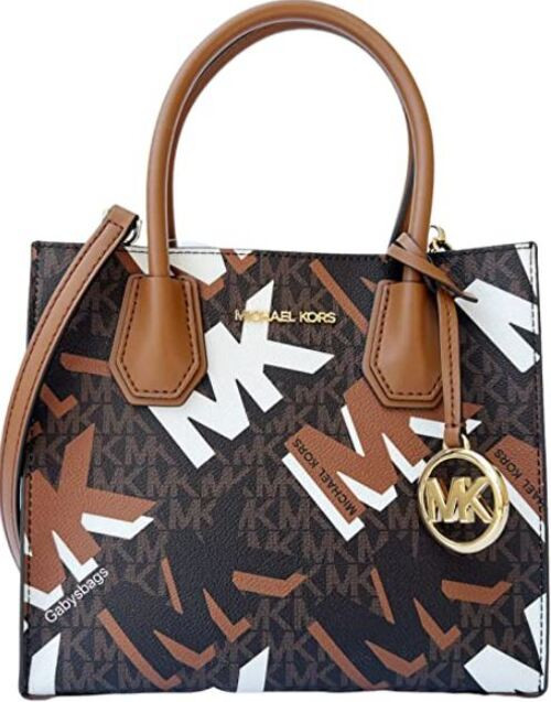 Michael Kors Mercer Medium Satchel Crossbody Messenger Luggage Brown MK 35F2GM9M2V-230