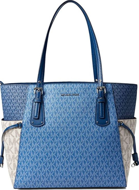 Michael Kors Voyager East/West Tote Heritage Blue Multi One Size  30S0SV6T4V-494