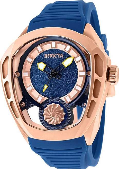 Invicta Men's 35444 Akula Automatic 3 Hand Rose Gold, Blue Dial Watch