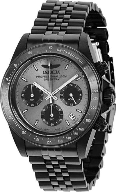 Invicta Men's 36737 Speedway Quartz Chronograph Grey, Black Dial Watch