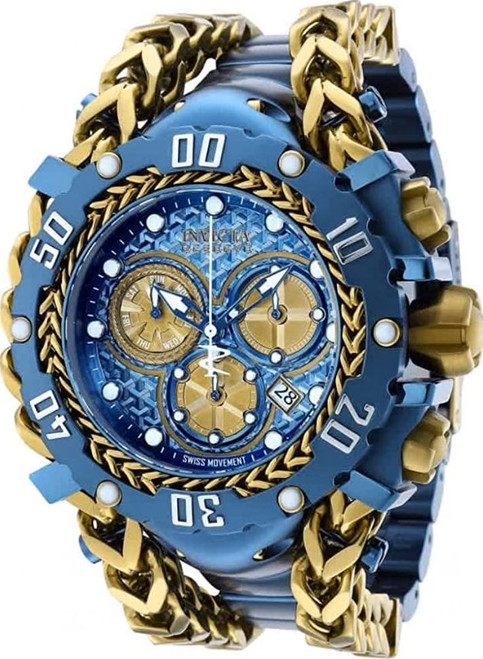 Invicta Men's 36617 Gladiator Quartz Chronograph Blue, Khaki Dial Watch