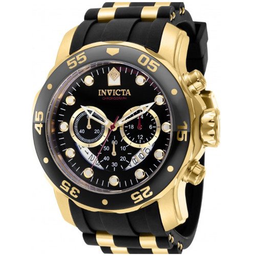 invicta Men's 37228 Pro Diver Quartz Chronograph Red, Black Dial Watch