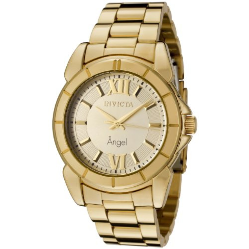 Invicta Women's 0459 Angel Collection Rhodium-Plated Gold-Tone Watch [Watch] ...