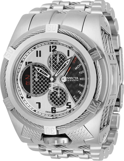 Invicta Men's 16318 Bolt Quartz Chronograph Black, Silver Dial Watch