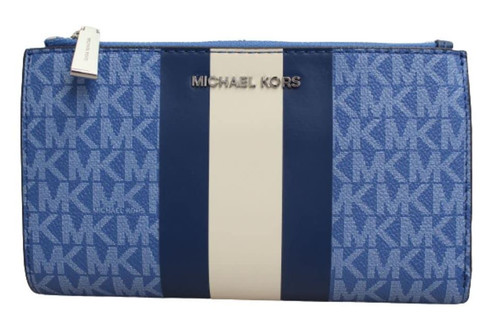 Michael Kors Jet Set Double Zip Wristlet One Size (HRI BLU MLTI) 32T2SJ6W4B-494