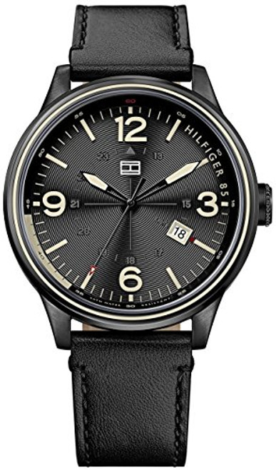 Tommy Hilfiger Men's 1791103 Casual Sport Analog Display Quartz Black Watch