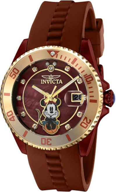 Invicta Women's 41295 Disney Limited Edition Quartz 3 Hand Red Dial Watch