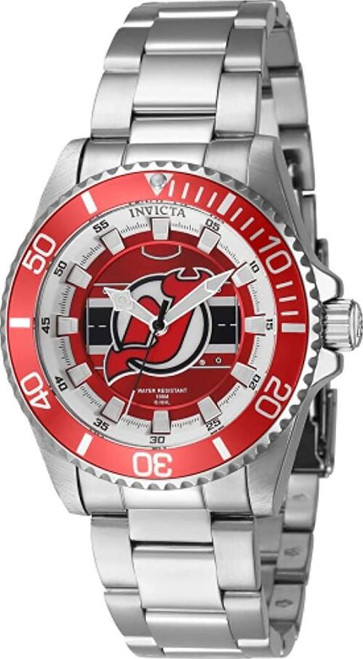 Invicta Women's 42221 NHL Quartz 3 Hand White, Black, Red Dial Watch