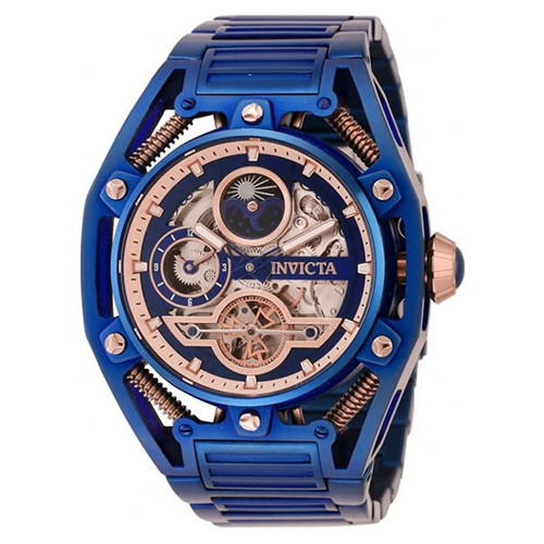 Invicta Men's 42135 S1 Rally Automatic Multifunction Silver, Black, Blue, Rose Gold, White Dial Watch