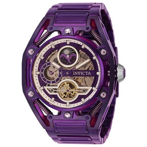 Invicta Men's 42134 S1 Rally Automatic Multifunction Silver, Black, Gold, Purple, White Dial Watch
