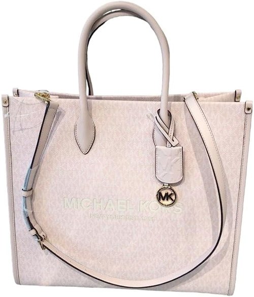 Michael Kors Mirella Large Signature MK Tote Bag (Light Powder Blush) 35R3G7ZT7B-Ltpwbl