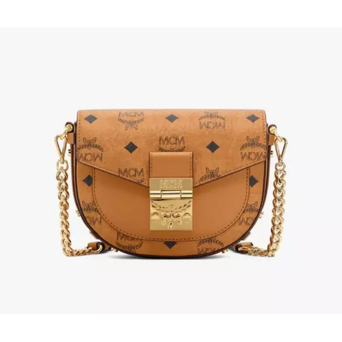 Mcm Mini Anna Visetos Canvas Crossbody Bag - Cognac MWRBSNN01CO  8809675915969 - Handbags, MCM - Jomashop