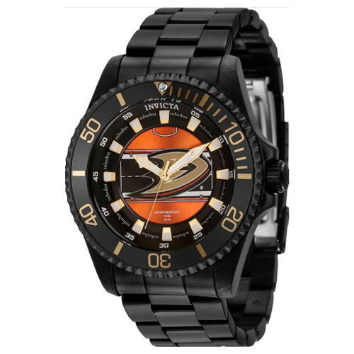 Invicta IN-42254 Orologio Uomo: 47mm Acciaio, Quadrante Verde, Quarzo, 10 Bar, Collezione NHL San Jose Sharks