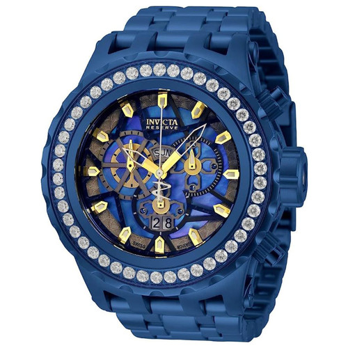 Invicta Men's 33991 Jason Taylor Quartz Chronograph Blue, Silver, Gold Dial Watch