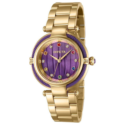 Invicta Women's 36386 Marvel Quartz 3 Hand Purple Dial Watch